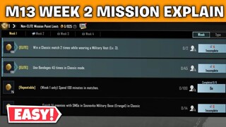 BGMI WEEK 2 M13 ROYAL PASS MISSION EXPLAIN IN HINDI | PUBG MOBILE M13 RP WEEK 2MISSION EXPLAIN