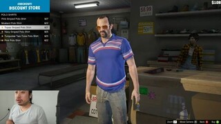 ASMR EATING NOODLES + GRAND THEFT AUTO 5 GAMEPLAY · DRESSING UP TREVOR 🎮