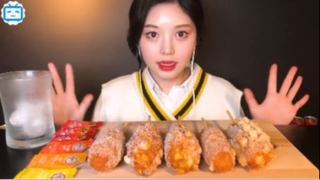 ASMR  hotdog Mukbang Korea EATING Show REAL SOUND #amthuc
