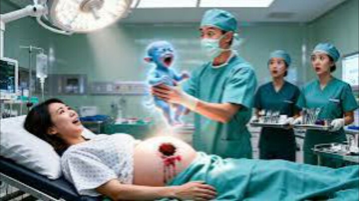 Woman gives birth to an alien baby : EngDub