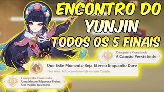 Evento de Encontros: Yunjin todos os finais + Conquistas | GENSHIN IMPACT