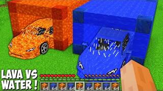 Which CAR IS BETTER LAVA VS WATER in Minecraft ? GARAGE WITH SUPER CAR !