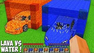 Which CAR IS BETTER LAVA VS WATER in Minecraft ? GARAGE WITH SUPER CAR !