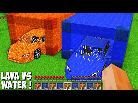 Which CAR IS BETTER LAVA VS WATER in Minecraft ? GARAGE WITH SUPER CAR !
