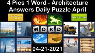 4 Pics 1 Word - Architecture - 21 April 2021 - Answer Daily Puzzle + Daily Bonus Puzzle