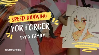 YOR FORGER EMAKNYA ANYA GERALDINE WKWKWKW...😋🥵 [ How to draw YOR_FORGER (Spy x Family) ]