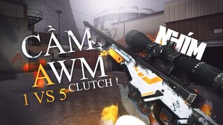 NHISM - CSGO : Khi game thủ chuyên nghiệp PUBG thử chơi CS:GO, Cầm AWM "1vs5" Clutch !