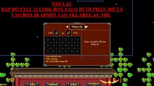 Ninja School Online Lậu - Seve NSO Miễn Phí. Đập full Set +12 NSO Online.SONNSO.