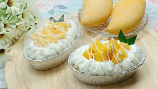 เค้กมะม่วงครีมสด/เนื้อเค้กนุ่มๆ วิปปิ้งครีมหวานน้อย เนื้อมะม่วงหวานๆ แช่เย็นๆทานแล้วชื่นใจ