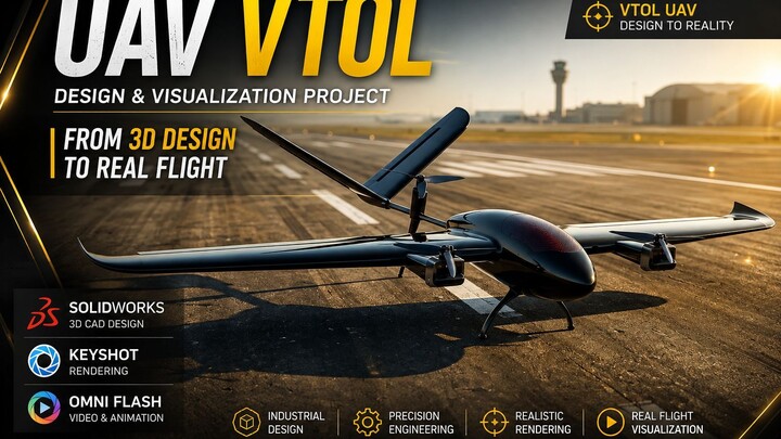 UAV Design from CAD to Flight | SolidWorks + KeyShot + Omni Flash