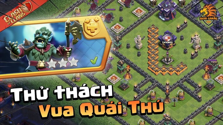 Hướng Dẫn Cách Đánh 3 SAO Thử Thách Vua Quái Thú Clash of clans | Akari Gaming