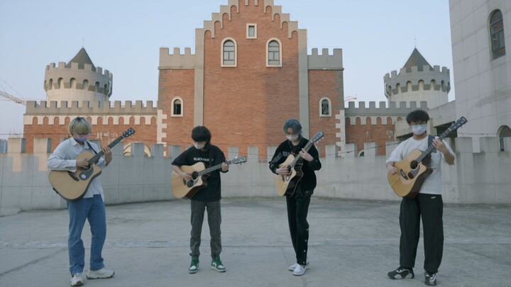 Phiên bản guitar "Rose Boy" chói tai, bản hòa tấu bùng nổ cuối cùng của bốn người! !