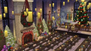 Hogwarts Great Hall (Christmas Version) - TS4 [SPEED BUILD]