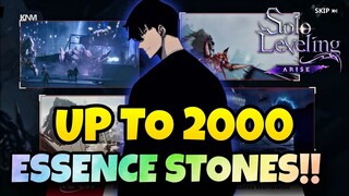 DON'T FORGET! UP TO 2000 ESSENCE STONES REWARDS!! Solo leveling: Arise Before GLOBAL RELEASE