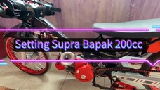 SETTING MOTOR DRAG SUPRA 200CC SPEK BALAP