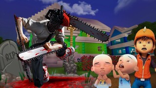 Boboiboy dan Upin ipin Ketemu Kuburan Chainsaw Man di Kampung Durian Runtuh?!