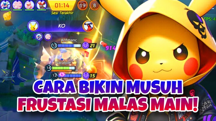 CARA PIKACHU BIKIN MUSUH FRUSTASI SAMPE MALAS MAIN! - Pokemon Unite Moments