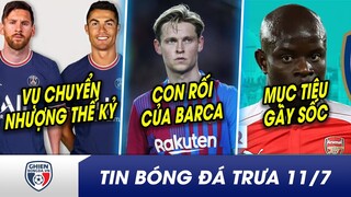 TIN BÓNG ĐÁ TRƯA 11/7: CR7 ký PSG, Messi sẵn sàng SÁT CÁNH? Không sang được MU, De Jong nổi đóa