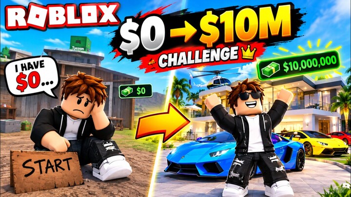 I started with $0 in Roblox and challenged myself to make $10,000,000! 💰🔥
