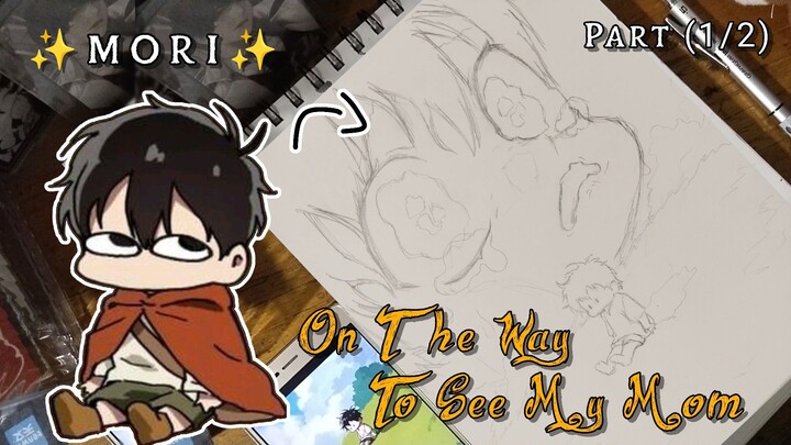 Drawing "My Little Baby Boy" 🥺❤ MORI ❤ || On The Way To See My Mom || Part (1/2)