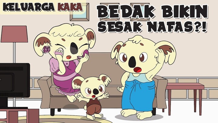 KARTUN KELUARGA KAKA - BEDAK BIKIN SESAK NAFAS?! | KOMIK KARTUN ANIMASI LUCU