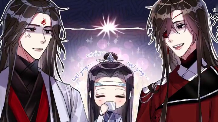 Huacheng Lan Wangji Luo Binghe memamerkan pesta teh istrinya [Penulis: katzianxero/ Berkah Pejabat S