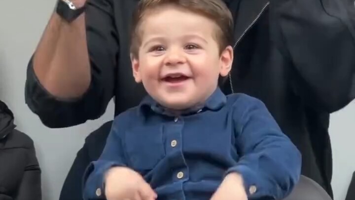 You were so cute before the haircut—but now you’re so handsome after!