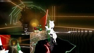 Beat Saber dengan lagu "Chika Fujiwara Dance"