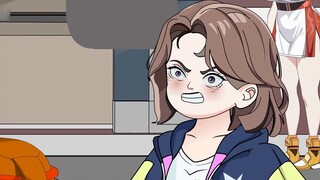 051: Dashachun is crazy because she can't stand her studious appearance. What is she pretending to b