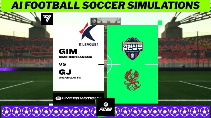 Gimcheon Sangmu FC vs Gwangju FC ⚽🇰🇷 K League 1 2026 27 Matchday 27 ⚽ EA FC 26 Simulation