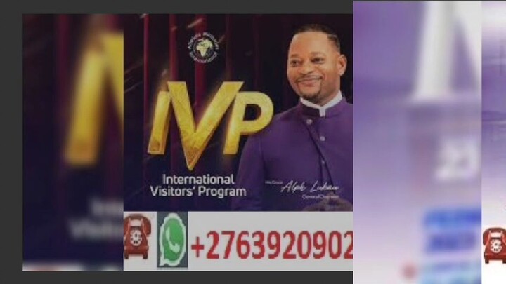Booking for Vip Package International Visitors at AMI-Pastor Alph Lukau contact+27639209021