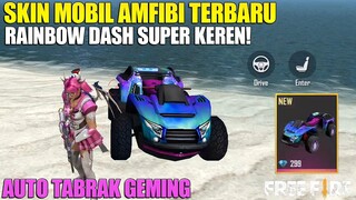 SKIN MOBIL AMFIBI TERBARU RAINBOW DASH KEREN HABIS! MUSUH AUTO DITABRAK - FREE FIRE