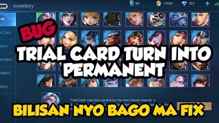 BUG TRICKS TRIAL CARD INTO PERMANENT