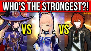 DPS SLOWDOWN! Kokomi vs Mona vs Diluc! Who's the WORST Main DPS?! Genshin Impact
