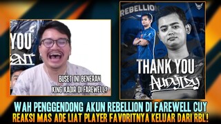 😅REAKSI MAS ADE LIAT KING KADIR (AUDYTZY) FAREWELL DARI RBL! RRQ KADIR IS REAL KAH?