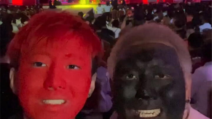 Paint my bro’s whole face black, then take him to Happy Valley—passersby can’t even see him!