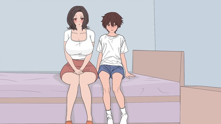Auntie meets hunk online, they interact like mother and son