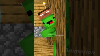 Mikey threatens JJ - MAIZEN Minecraft Animation #shorts