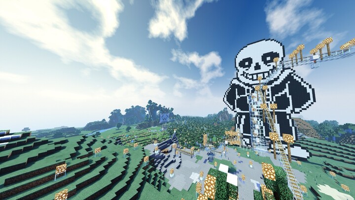 Scenes of Undertale in Minecraft