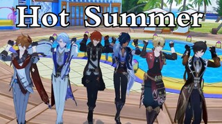 [原神MMD]夏天太热，来海边吧——成男CP们のHot Summer