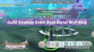 Sword Art Online Integral Factor: Guild Strategy Event Boss Durun Wolf King