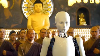 5月2日 天空卡机器人顿悟佛法，跪在佛祖面前开始修行，最终连方丈都得向他求教俄文额 额