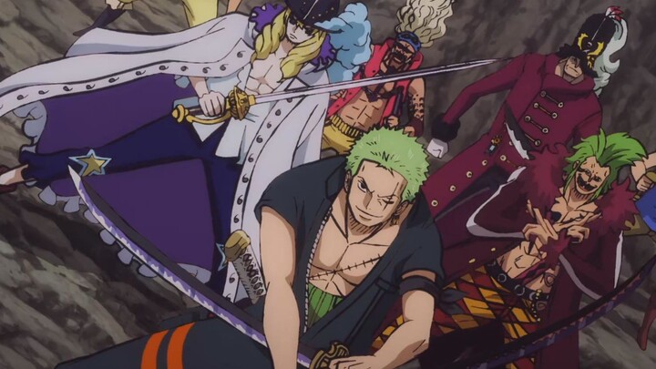 "One Piece" Remix dari adegan terkenal kepala penyanyi ganggang hijau Zoro