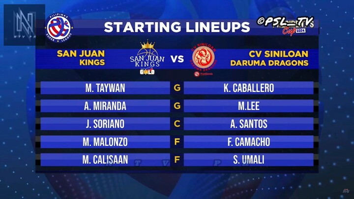 PSL 2024 SAN JUAN -KINGS VS . DRAGONS