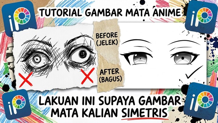 Kalian Lelah Karena Mata Kalian Ngga Simetris? Ikutin Langkah Ini 👍🏻 | Tutorial Gambar Ibis Paint