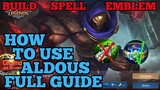 How to use Aldous guide & best build mobile legends ml 2020