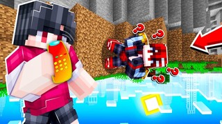 แกล้งน้อง!! ใช้พลังควบคุมโลกให้กลับหัว แรงโน้มถ่วงเปลี่ยนไป!! _ Minecraft แกล้ง
