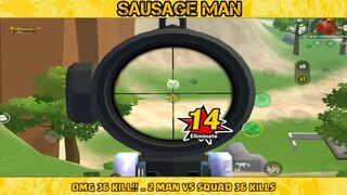 OMG 36 KILL!! _ 2 MAN VS SQUAD 36 KILL _ SAUSAGE MAN #2