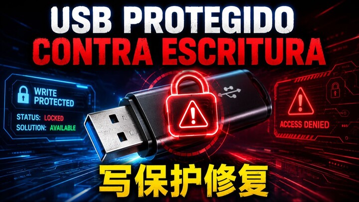 ¿USB Protegido contra Escritura? Haz ESTO para arreglarlo hoy mismo | U盘写保护修复教程