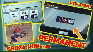 GET PERMANENT GROZA SKIN | GROWING PACK NEW EVENT IN PUBG MOBILE | GET 300UC RETURN WITH PROOF